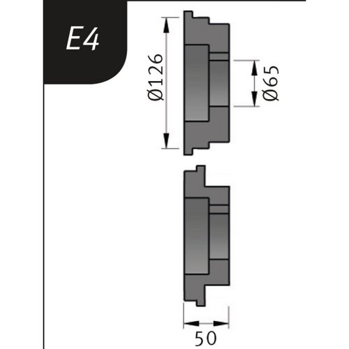 Productimage for Typ E4, Ø 126 x 65 x 50 mm,