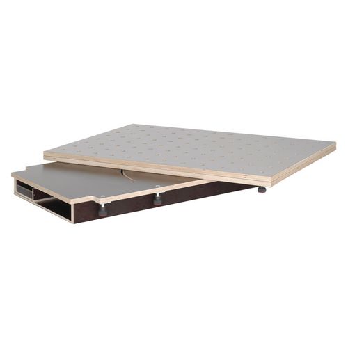 Productimage for 120x80/160x120 cm, HPL perforated grid plate Ø20 mm, with drawer