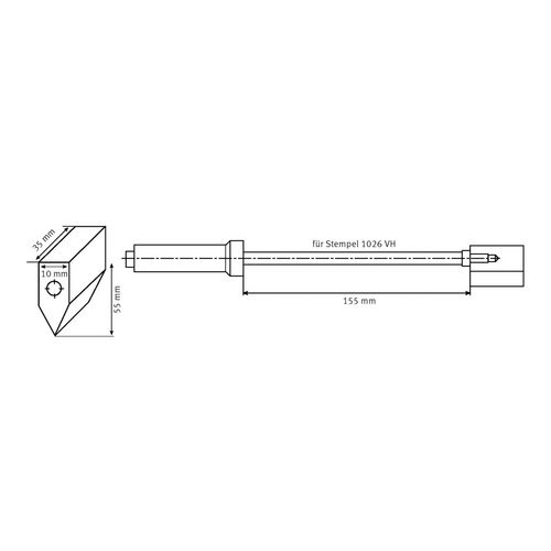 Productimage for 60 °, laterally drilled with M 6 thread